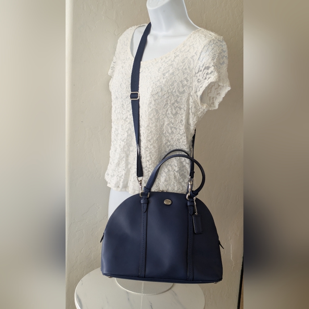 Coach Payton Blue Royal Leather Handbag.